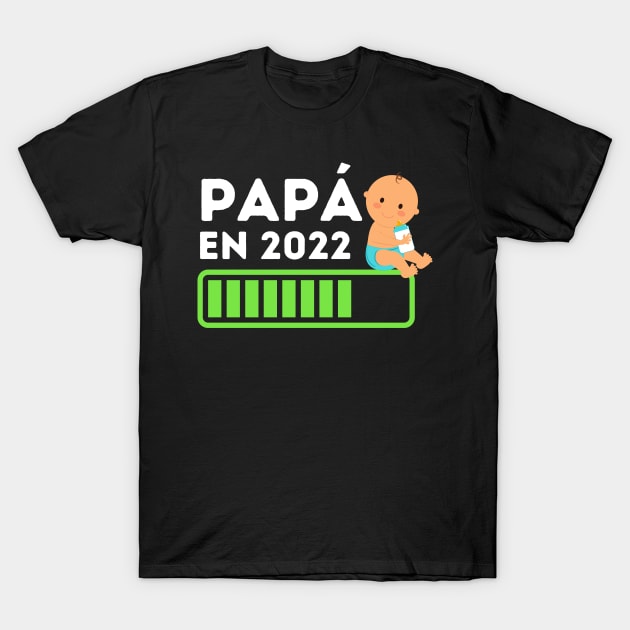 Papa in 2022 Future Father Dad Family Baby Birth T-Shirt by Foxxy Merch